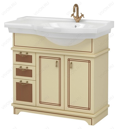 Aquanet Мебель для ванной "Луис 90" R бежевая (169417) – фотография-2