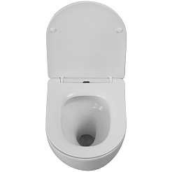 BelBagno Унитаз подвесной Amanda BB051CH-TOR-FC/BB051SC безободковый, смыв TORNADO – фотография-6