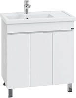 СанТа Тумба под раковину Марс 80П белая/светлое дерево