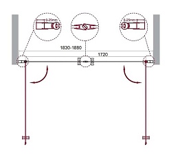 BelBagno Душевая дверь в нишу 188/195 ETNA-B-2-190-C-Cr – фотография-7