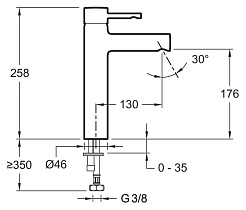 Jacob Delafon Смеситель Cuff E98299-CP – фотография-2