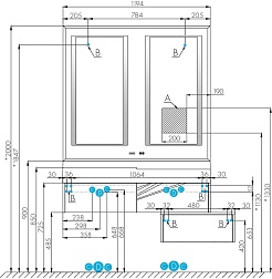 Акватон Зеркало Сакура 120 с двумя контурами подсветки – фотография-4