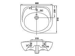 Керамин Умывальник "Женева 60" – фотография-3