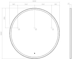 Vigo Зеркало Cosmo Classic 1000 – фотография-5