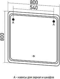 Mixline Зеркало Виктория 80x80 – фотография-6