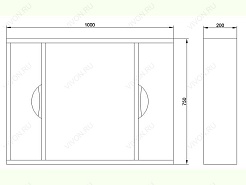 Водолей Зеркальный шкаф "Габи 100" белый/дуб – фотография-2