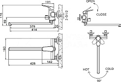 Bravat Смеситель для вынны Eler F6191238CP-01L-RUS – фотография-2