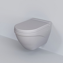 Ambassador Сиденье для унитаза Nord серое матовое – фотография-3