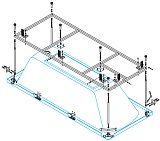 Cezares Каркас для ванны 150x70 EMP-150-70-MF-R