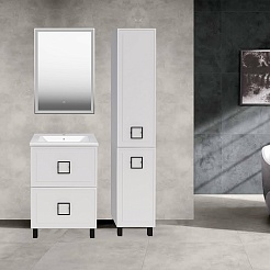 ASB-Mebel Шкаф пенал Санта 35 белый – фотография-3