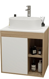 Teymi Тумба с раковиной Nura 60 дуб эврика/белый матовый T60527 раковина T50606 – фотография-1