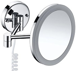 WasserKRAFT Зеркало увеличительное K-1004 с LED-подсветкой – фотография-1