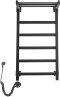 Domoterm Полотенцесушитель электрический Квадро Плюс П6 400x800 EL с полкой черный