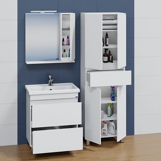 СанТа Тумба с раковиной Марс 70 белая – картинка-5