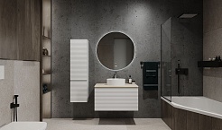 Jorno Шкаф пенал Cossety 33/124 белый Coss.04.124/P/W/JR – фотография-3