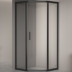 RGW Душевой уголок Passage PA-86B 90x90 профиль черный стекло прозрачное – фотография-1