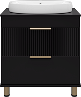Brevita Тумба с раковиной Enfida 70 черная