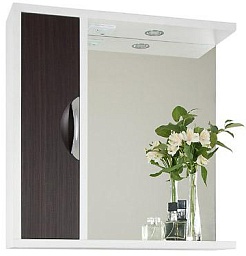 Водолей Зеркальный шкаф "Габи 75" L венге/белый – фотография-1