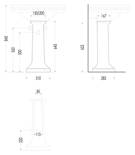 Devon&Devon Пьедестал для раковины Etoile IBCOLET – картинка-3