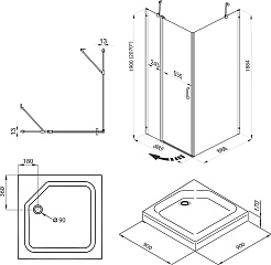 Triton Душевой уголок Йота-Блэк 90/90 Щ0000054037 – фотография-2
