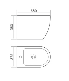 Timo Биде напольное KULO ТК-402 – фотография-5
