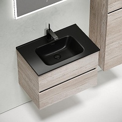 Sancos Тумба с раковиной Urban 70 дуб галифакс натуральный раковина Element 71 CN7007MB – фотография-3