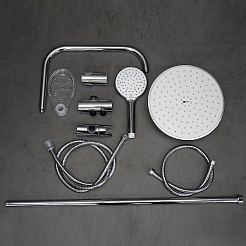 Lemark Душевая стойка LM8809C хром/белая – фотография-4