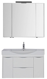 Aquanet Тумба с раковиной "Франка 105" белая – фотография-9