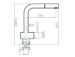 Zorg Смеситель для кухни с вытяжной лейкой "SZR-0912 VITIS" – фотография-2