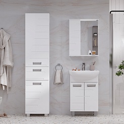 Volna Зеркальный шкаф Joli 50 L белый – фотография-8