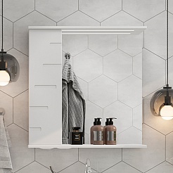 Volna Зеркальный шкаф Joli 70 L белый – фотография-3