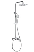 Aquatek Душевая стойка AQ2060CR хром