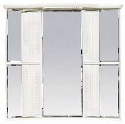 Misty Зеркальный шкаф Олимпия 60 R угловой белый – фотография-1