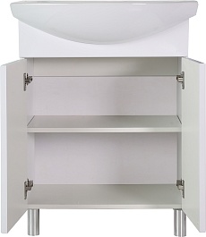 ASB-Mebel Мебель для ванной Мессина 60/2 белая – фотография-6