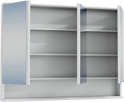 СанТа Мебель для ванной под стиральную машину Марс 120 L 1 ящик подвесная белая – фотография-11