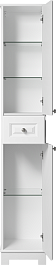 Misty Шкаф пенал Ларго 35 R белый матовый – фотография-3