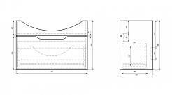 Dreja Тумба с раковиной Laguna 75 подвесная – фотография-6