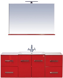 Misty Тумба с раковиной Атланта 60 алый мак – фотография-2