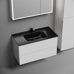 Sancos Тумба с раковиной Folk 90 bianco раковина Element 91 CN7002MB – фотография-2