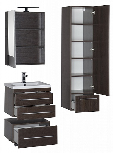 Aquanet Тумба подкатная "Нота 58" венге – картинка-7