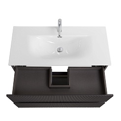 BelBagno Тумба с раковиной Uno 100 подвесная Темно-Серый матовый с раковиной BB-8099-100 – фотография-11