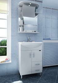 СанТа Тумба с раковиной Уют 55 с ящиками – фотография-4