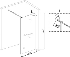 Niagara Душевая перегородка Nova 100 NG-661-10 хром – фотография-5