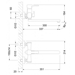 Lemark Смеситель для ванны Evitta LM0551C – фотография-2