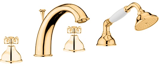 Webert Смеситель Ottocento OT730101010 золото, на борт ванны – фото-1