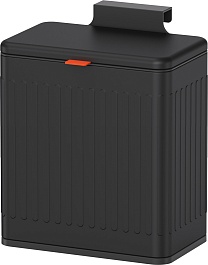 WeltWasser Ведро для мусора WW Vine BL 5L черное матовое – фотография-1