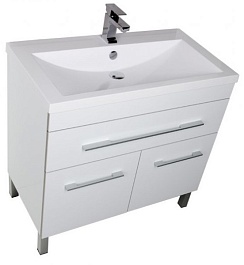 Aquanet Мебель для ванной Верона 90 белая, с ящиком, напольная (230314) – фотография-3