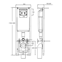 Cersanit Комплект: инсталляция W3710AA 4 в 1 + унитаз Carina new clean on slim lift – фотография-2