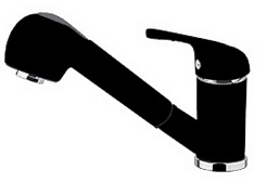 Florentina Смеситель "Сигма AV" антрацит для кухонной мойки – фотография-1