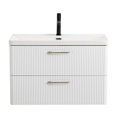 BelBagno Тумба под раковину Due 80 подвесная Bianco Lucido – фотография-2